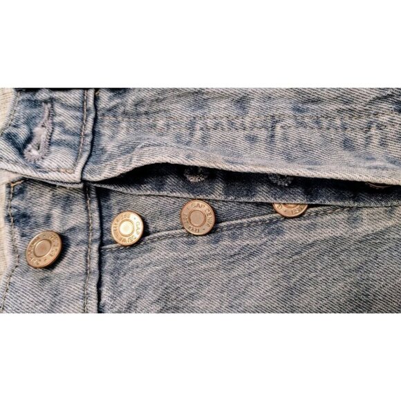 GAP Cheeky Straight High Rise Jeans, size 24-00R, medium vintage destroy - Picture 3 of 4